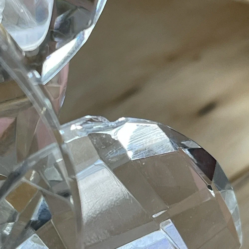 Vintage Shannon Crystal by Godinger Lotus Flower Candle Holders Pair Set Of 2